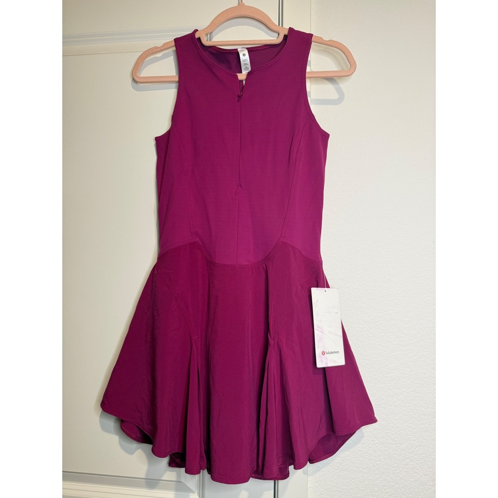Lululemon Everlux Short-Lined Tennis Tank Dress 6 Magenta Purple LW1DTFS Size 6